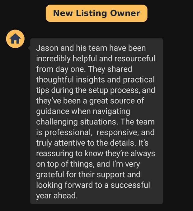 New listing owner: helpful and resourceful from day one